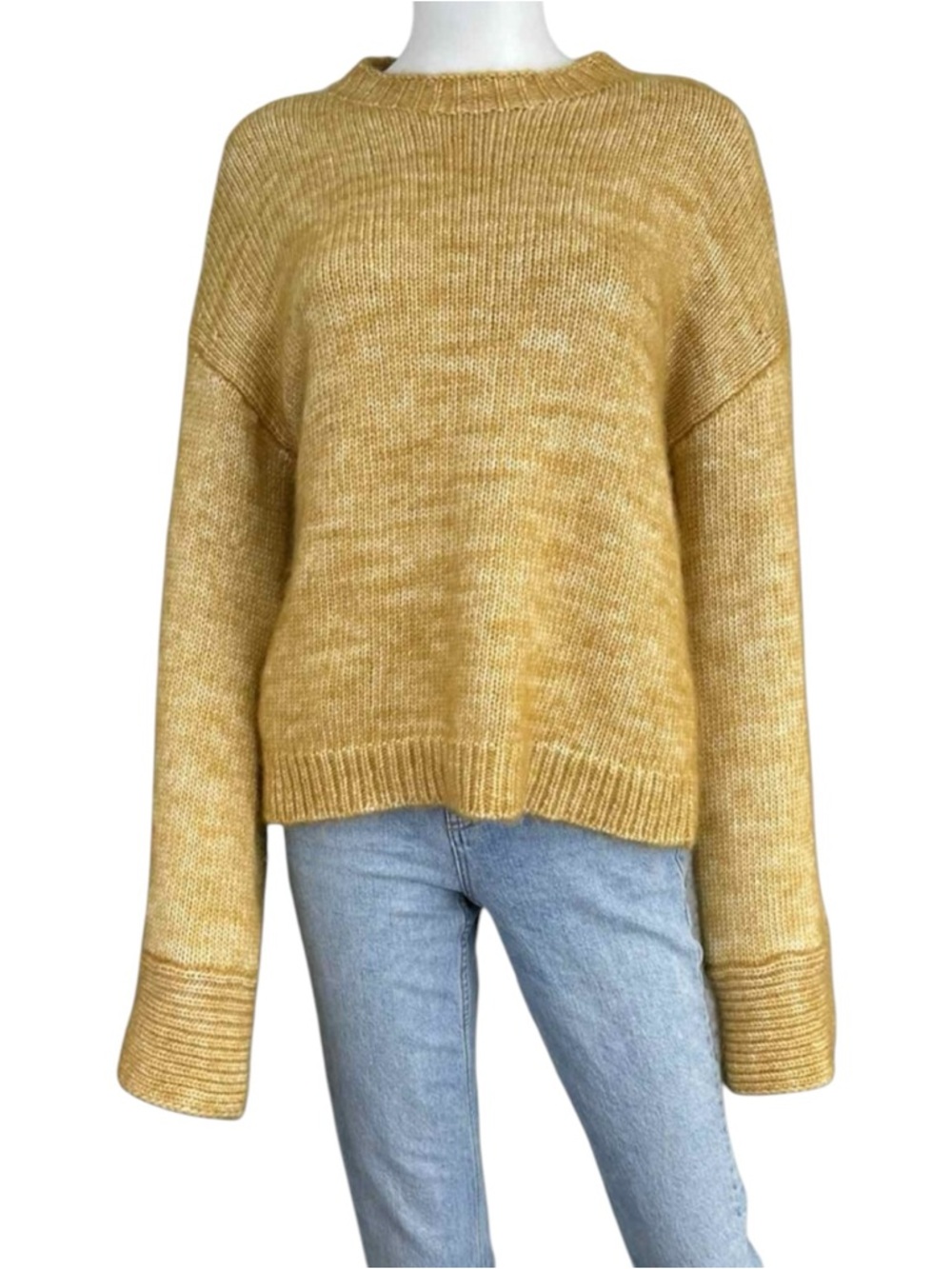 joie Yellow Wool Mohair Sweater Size S